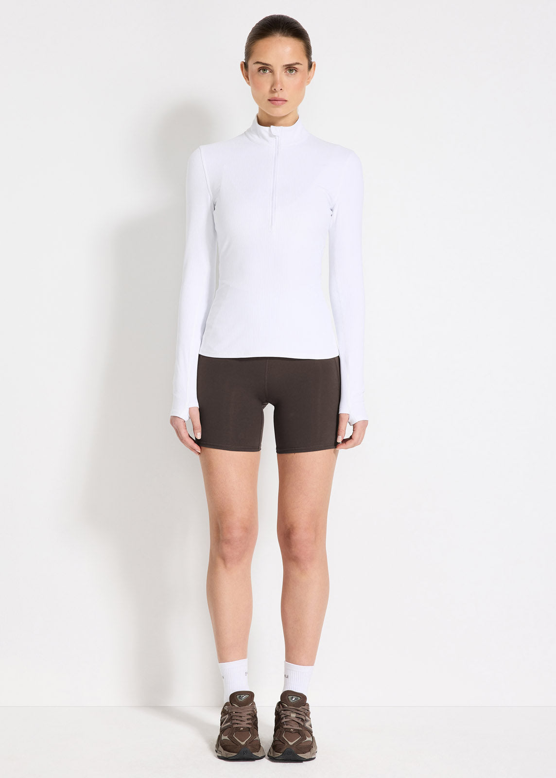 Ribbed Cardio Long Sleeve 1/2 Zip