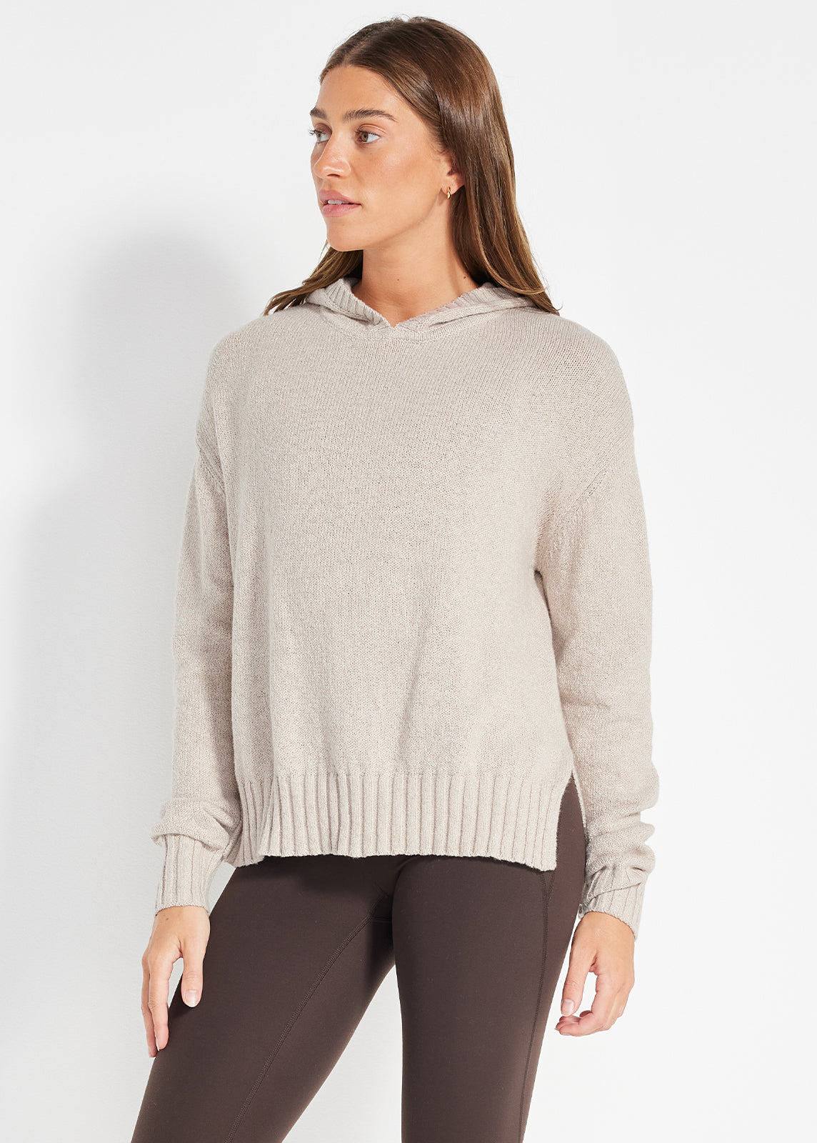 Relaxed Knit Hoodie