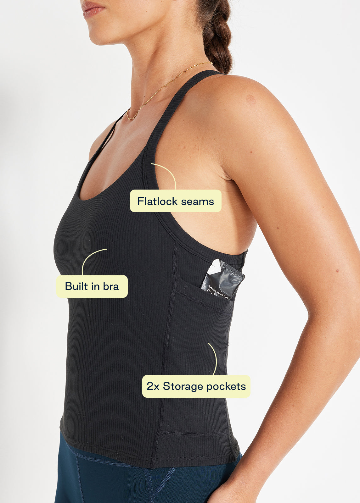 Ribbed Cardio 2-1 Tank