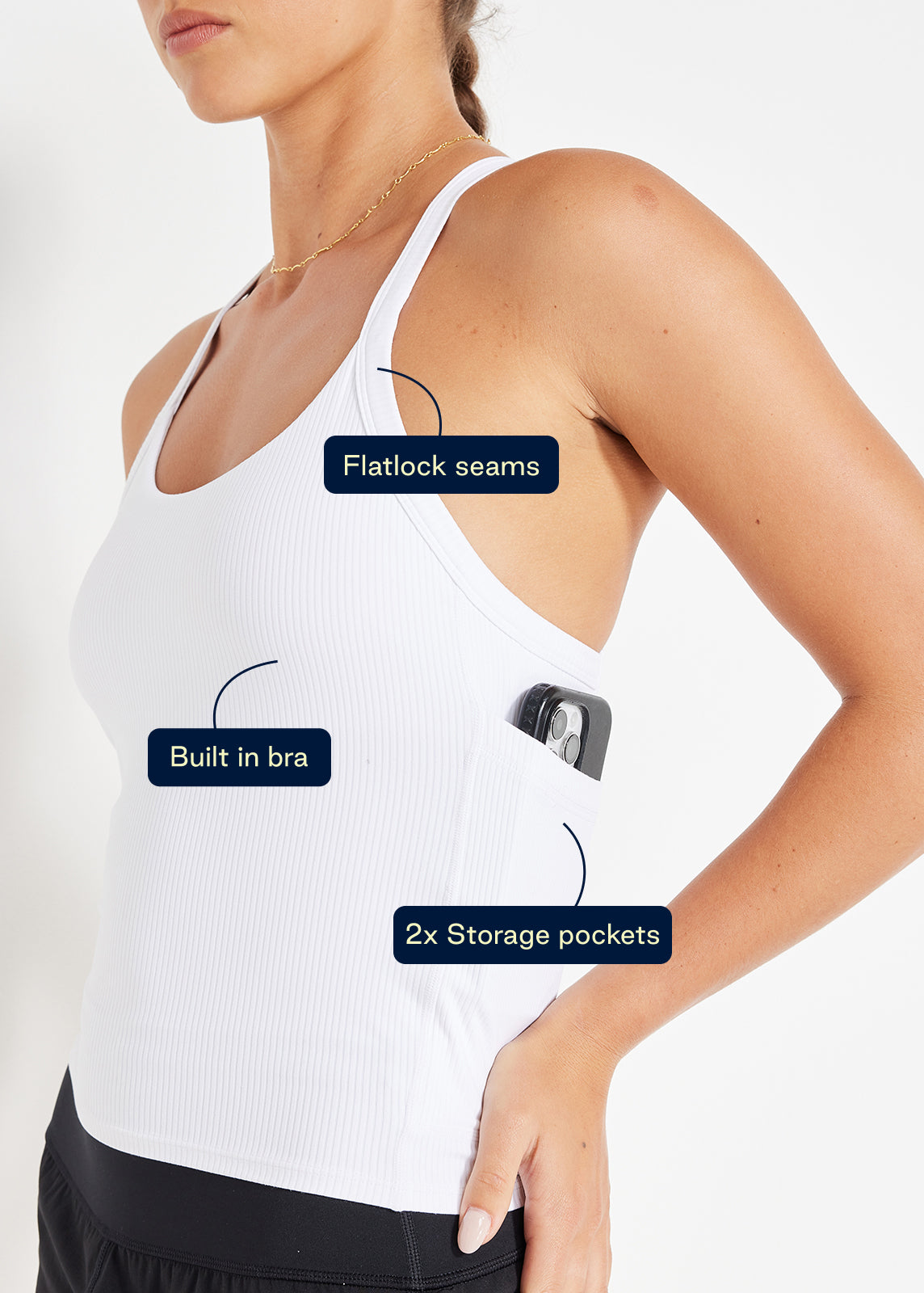 Ribbed Cardio 2-1 Tank