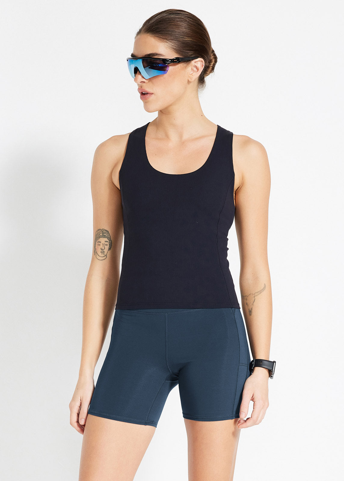 Ribbed Cardio 2-1 Scoop Tank