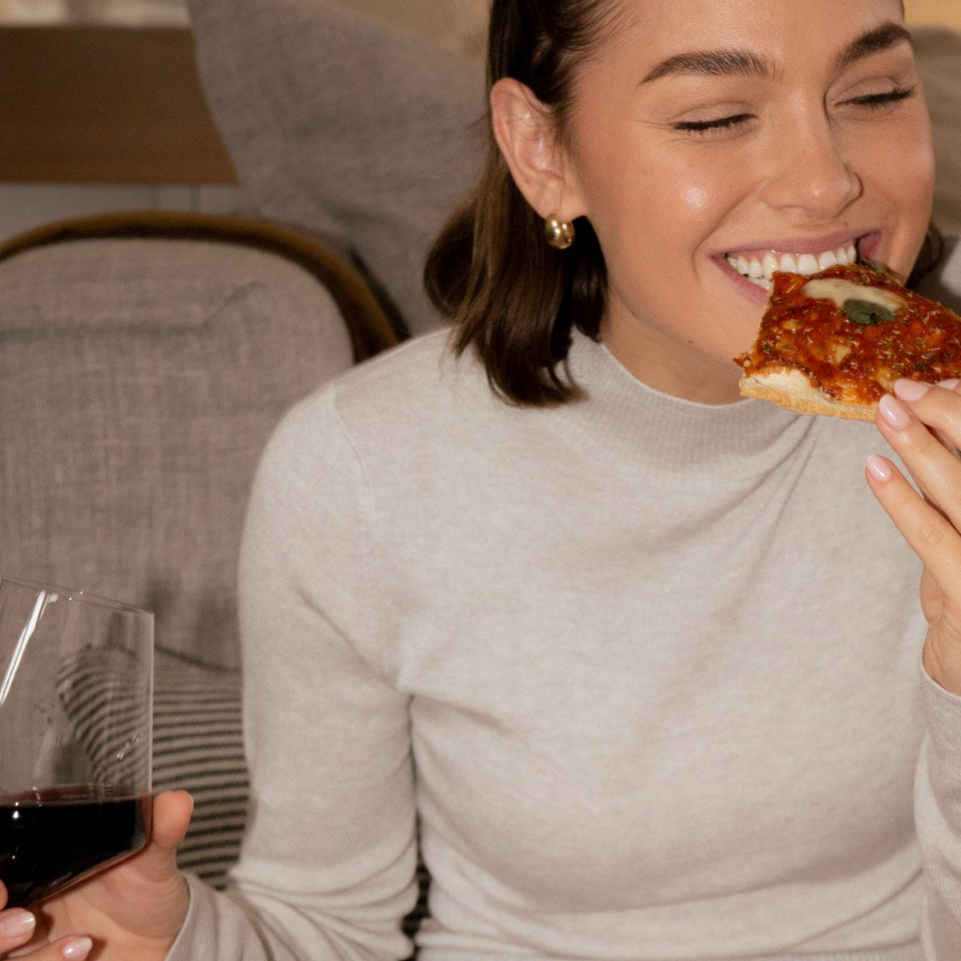Bed with a coffee cup