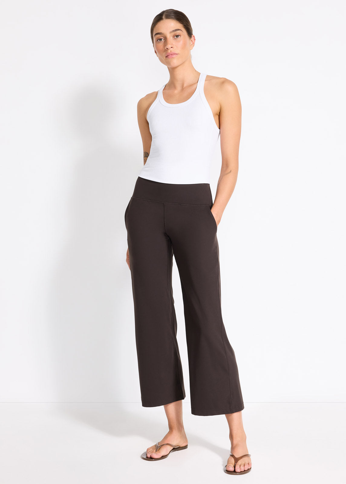 In Motion Cropped Wide Leg Pant