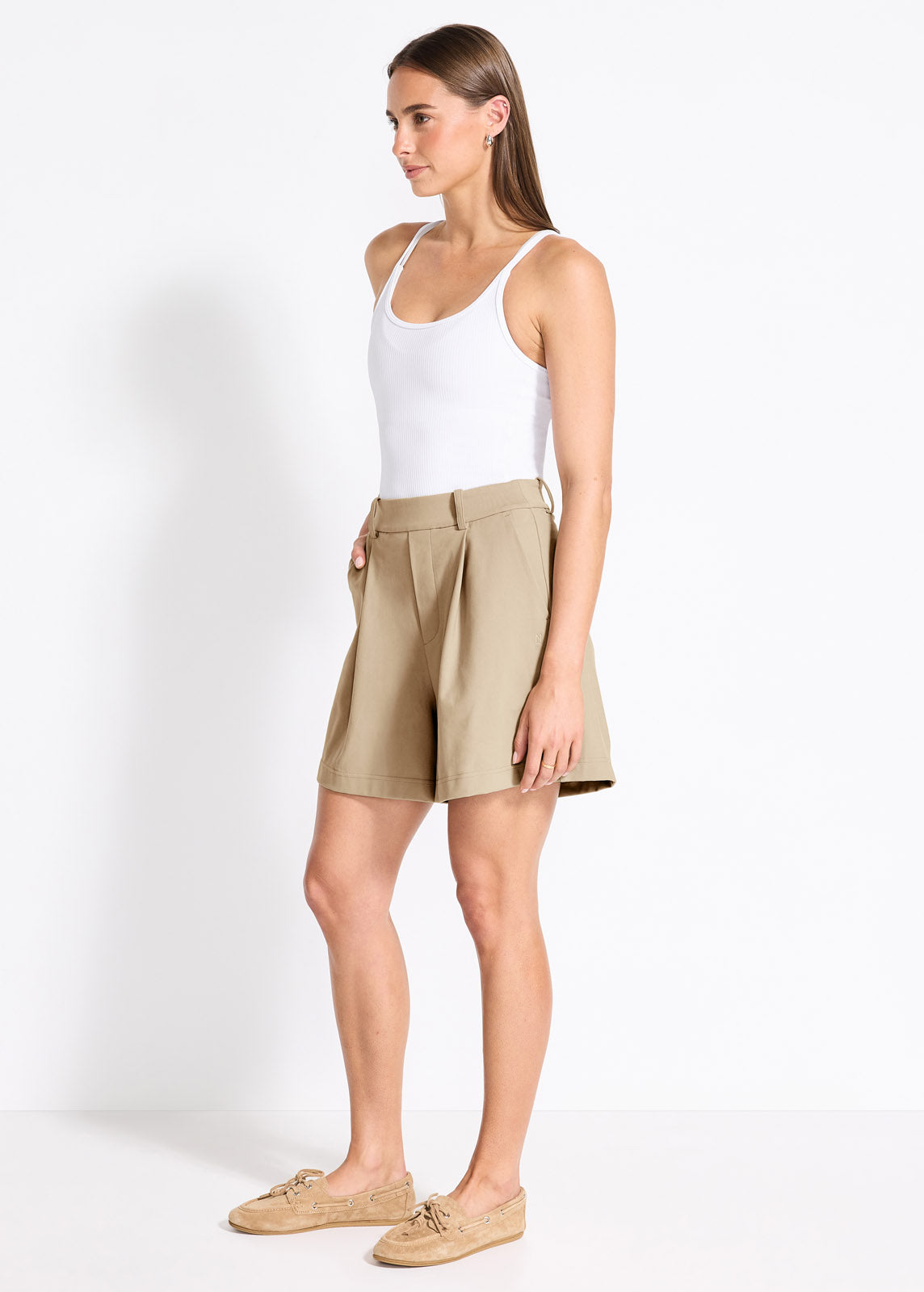 Pleated Tailored Short